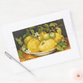 OBST UND WEISSE BLUME DER SAISON RECHTECKIGER AUFKLEBER (Umschlag)