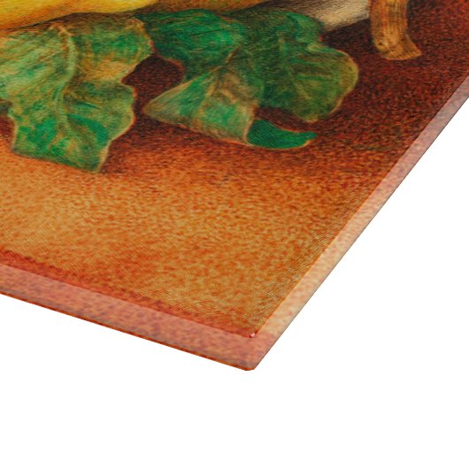 OBST UND WEISSE BLUME DER SAISON SCHNEIDEBRETT (Ecke)