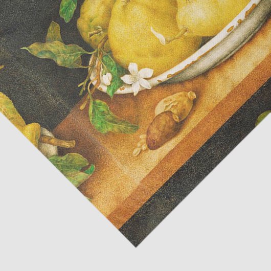 OBST UND WEISSE BLUME DER SAISON SEIDENPAPIER (Ausschnitt)