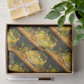 OBST UND WEISSE BLUME DER SAISON SEIDENPAPIER (Geschenk)