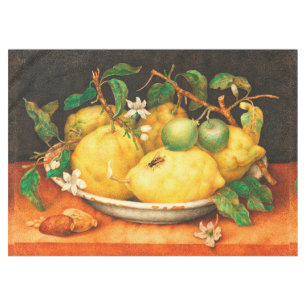 OBST UND WEISSE BLUME DER SAISON TISCHDECKE