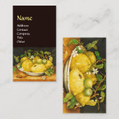 OBST UND WEISSE BLUME DER SAISON VISITENKARTE (Vorne/Hinten)