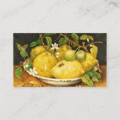 OBST UND WEISSE BLUME DER SAISON VISITENKARTE (Rückseite)