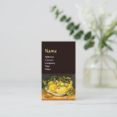 OBST UND WEISSE BLUME DER SAISON VISITENKARTE (Stehend Vorderseite)