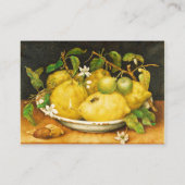 OBST UND WEISSE BLUME DER SAISON VISITENKARTE (Rückseite)