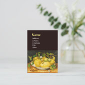 OBST UND WEISSE BLUME DER SAISON VISITENKARTE (Stehend Vorderseite)