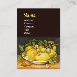 OBST UND WEISSE BLUME DER SAISON VISITENKARTE