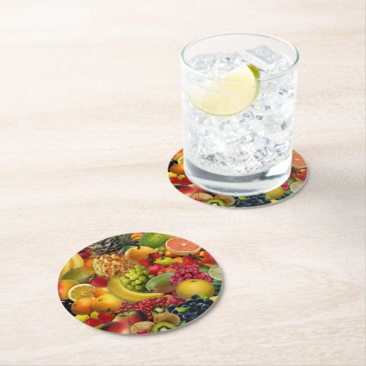 Obst-Untersetzer Runder Pappuntersetzer (Vor Ort)