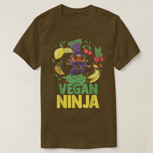 Obst Vegan Ninja Gemüse Gemüse Feinschmecker T-Shirt (Design vorne)