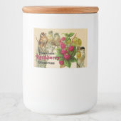 OBST/VÖGEL UND RASPBERRIES DER SAISON ERHALTEN LEBENSMITTELETIKETT (Vorderseite)