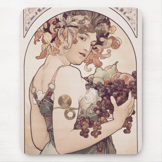 Obst von Alphonse Mucha Mousepad (Vorne)