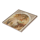 Obst von Alphonse Mucha, Vintage Art Nouveau Fliese (Seite)
