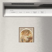 Obst von Alphonse Mucha, Vintage Art Nouveau Magnet (In Situ (Geschirrspüler))