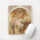 Obst von Alphonse Mucha, Vintage Art Nouveau Mousepad (Mit Mouse)