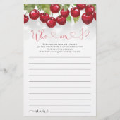 Obst, wer bin ich Brautparty Spiel (Vorderseite)