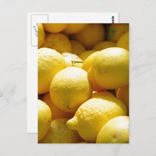 Obst: Zitronen Postkarte (Vorne/Hinten)