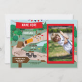 Obstacle Course Birthday Boys Foto Adventure Park Einladung (Vorderseite)