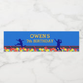 Obstacle Course Geburtstag Wasserflaschenetikett (Einzelnes Label)