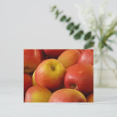 Obstäpfel Herbstfarben Schicksal Postkarte (Stehend Vorderseite)