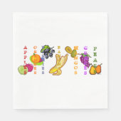 Obstbananen mit anderem Obst Serviette (Vorderseite)