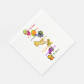Obstbananen mit anderem Obst Serviette (Ecke)