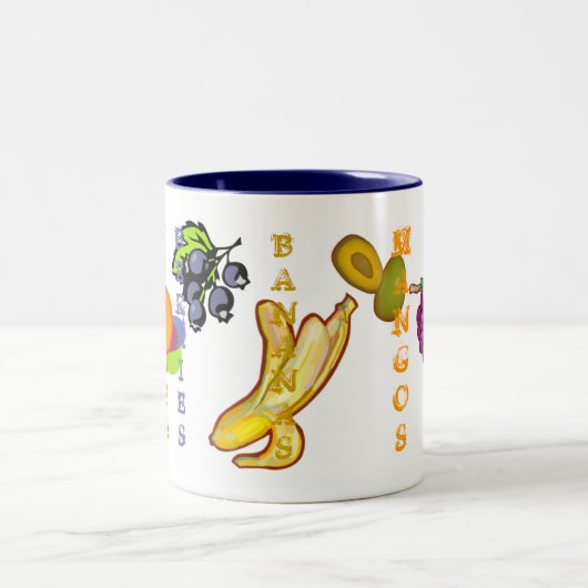 Obstbananen Zweifarbige Tasse (Mittel)
