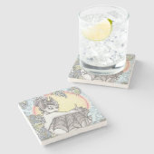 Obstbat Faible Trauben Fantasy Art Stone Untersetz Steinuntersetzer (Seitenansicht)