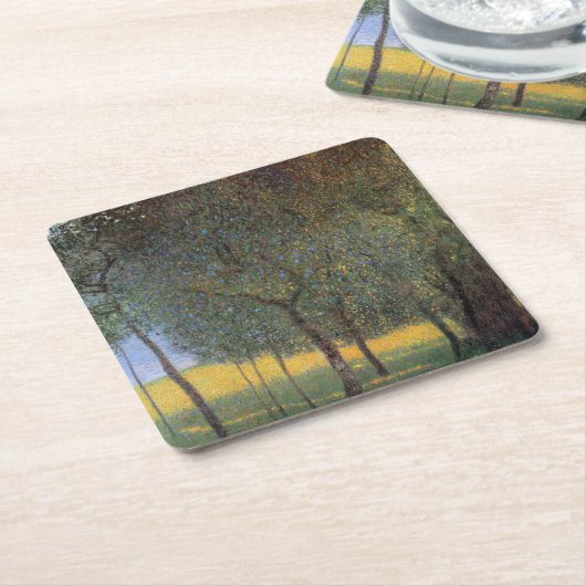 Obstbäume, Gustav Klimt Rechteckiger Pappuntersetzer (angewinkelt)