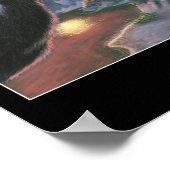 Obstbäume in der Abenddämmerung Poster (Ecke)