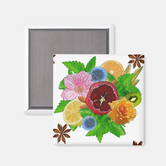 Obstbouquet. Magnet (Vorderseite/Rückseite)