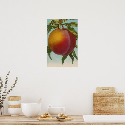 Obstchromlithograph von PeachFruitState Poster (Küche)