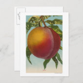 Obstchromlithograph von PeachFruitState Postkarte (Vorne/Hinten)