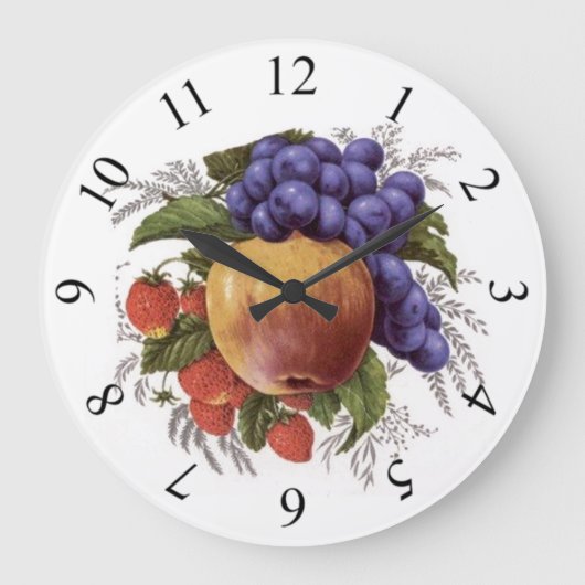 Obstcluster Große Wanduhr (Vorderseite)