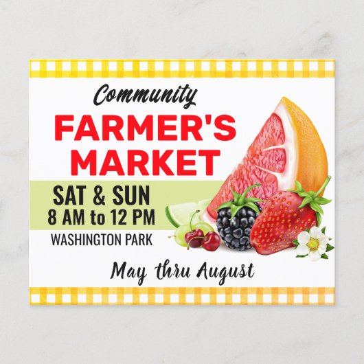 Obstcocktail Farmer's Market Flyer (Vorne)