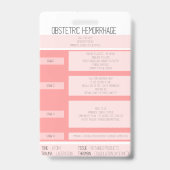 Obstetric Hemorrhage Reference Nurse Badge Ausweis (Rückseite)