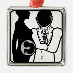 OBSTETRICIAN LOGO - WOMAN'S PERI AND POST NATAL DR ORNAMENT AUS METALL