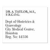 Obstetrics Gynecology Doctor Persönliche Adresse Gummistempel (Prägung)