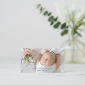 Obstetriker Baby Foto Business Card Visitenkarte (Stehend Vorderseite)