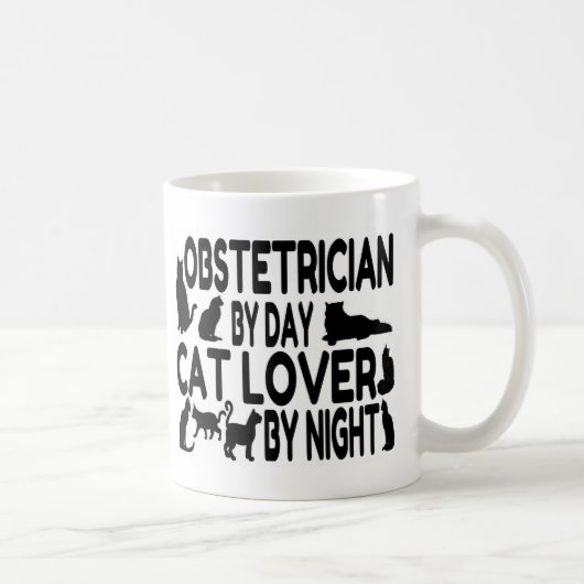 Obstetriker Cat Lover Kaffeetasse (Rechts)