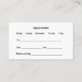 Obstetriker Gynäkologie - Visitenkarte (Rückseite)