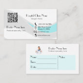 Obstetriker Gynecologe OBGYN moderner QR-Code-Bus Visitenkarte (Vorne/Hinten)