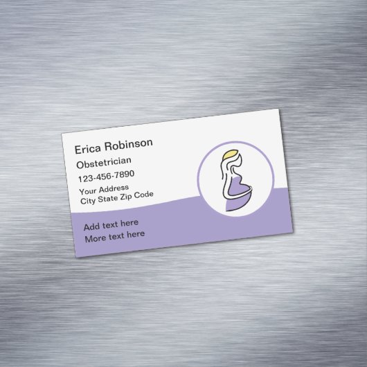 Obstetriker Gynekologe Modern Magnetische Visitenkarte (Beispiel)