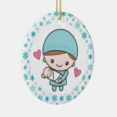 Obstetriker OB-GYN Nurse Midfrau Keramik Ornament (Rechts)