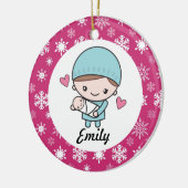 Obstetriker OB-GYN Nurse Midfrau Keramik Ornament (Links)