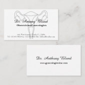 Obstetriker OBGYN Elegant Uterus Cervix Visitenkarte (Vorne/Hinten)