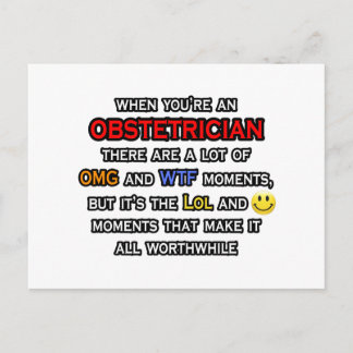 Obstetriker ... OMG WTF LOL Postkarte