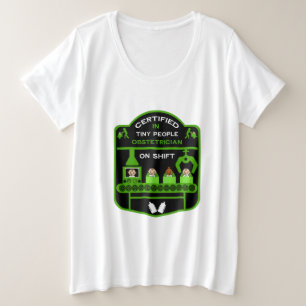 Obstetriker Wertschätzung und Dankeschön Geschenk Große Größe T-Shirt