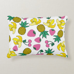 Obstfiesta: Bananen, Ananas, Erdbeeren Dekokissen
