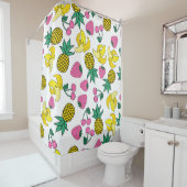 Obstfiesta: Bananen, Ananas, Erdbeeren Duschvorhang (Beispiel)