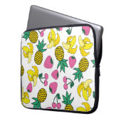 Obstfiesta: Bananen, Ananas, Erdbeeren Laptopschutzhülle (Vorderseite Links)